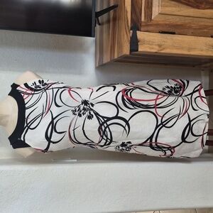 Ann Taylor Petites, Halter Neckline, Floral Etch &  Print Dress